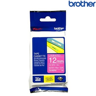 【含稅店】Brother兄弟 TZe-MQP35 粉紅底白字 標籤帶 粉彩護貝系列 (寬度12mm) 標籤貼紙 色帶