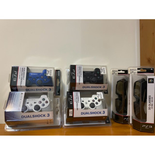 [山姆玩具城]PS3 無線搖桿 無線手把 全新未拆封 3D眼鏡 絕版品 黑 白 藍