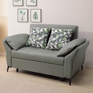 Boden-尼諾斯灰色防潑水布面沙發床/雙人椅/二人座沙發-贈抱枕