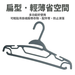 百貨通【墨墨/多多輕省衣架/8入】兩色任選 防滑衣架 晾衣架 衣架 塑膠衣架 成人衣架 洗衣架 曬衣架