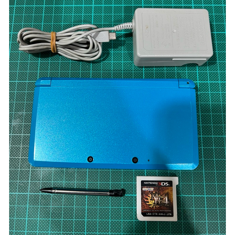 二手現貨 3DS 主機 日規 無改機 藍色 附原廠充電器 觸控筆 3DS遊戲ㄧ片 下螢幕有貼保護貼 實機拍攝 如圖