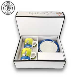 【SOLO EV for home】義大利 EGAN 濃縮咖啡杯禮盒組 藍綠色 歐式小屋系列 生日禮物 新年禮物