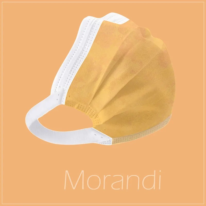 🤘台灣製 冠廷 莫蘭迪色系 愉悅橙 二段式寬耳帶 成人醫用平面口罩/10入