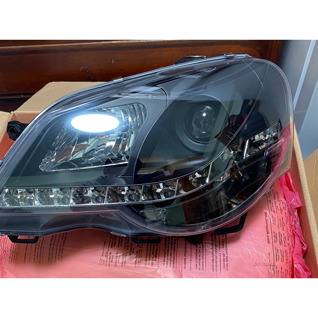 【車已出售 6折出讓】全新 VW 福斯 POLO 9N3 2005-2007 LED 日行燈 大燈 頭燈 燻黑 黑框魚眼