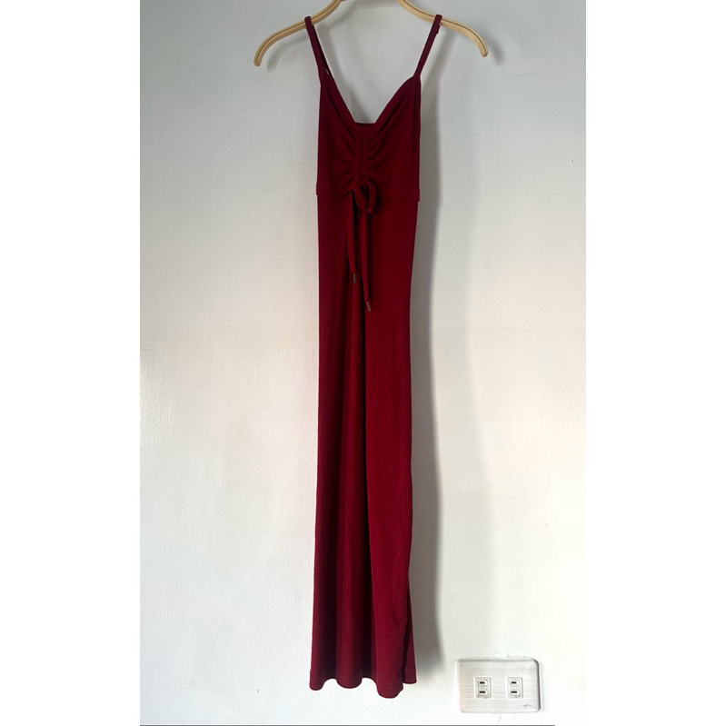 美國帶回 roxy洋裝 禮服洋裝 晚宴洋裝 深紅色 連身裙