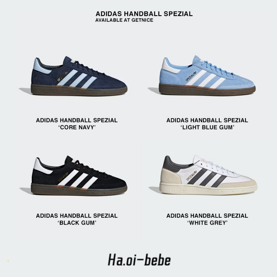 Adidas Οriginals Handball Spzl 藍棕色 藍白 復古 德訓鞋男女鞋BD7633 BD7632