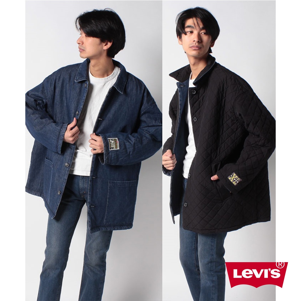 Levis 和式雙面穿鋪棉牛仔外套 / 黑藍瑪瑙 男款 A3215-0000 熱賣單品