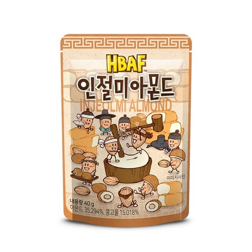 韓國 HBAF 蜂蜜杏仁果 黃豆粉年糕口味 40g隨身包非30g