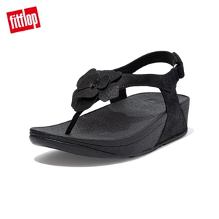 【FitFlop】LULU CORSAGE TOE-POST BACK-STRAP SANDALS 花朵後帶涼鞋-女(黑