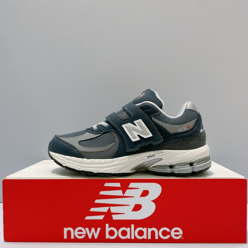 New Balance NB 2002R 中童 深灰藍 寬楦 魔鬼氈 緩震 運動 休閒鞋 慢跑鞋 PV2002SF