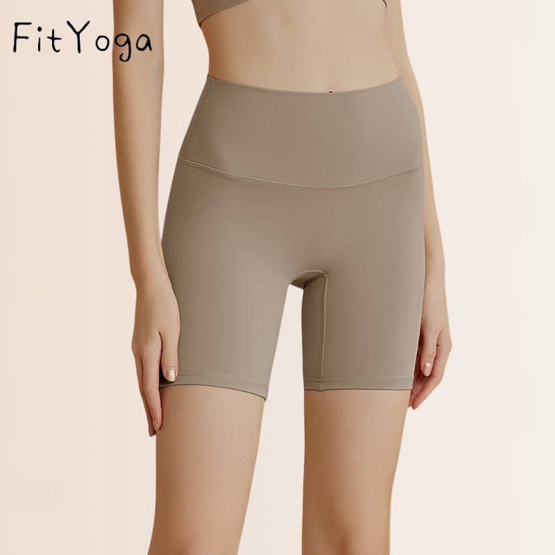 【台灣現貨】（J1-2,Z）FitYoga 雙面錦三分褲 瑜伽褲女歐美高腰提臀蜜桃臀運動短褲健身褲