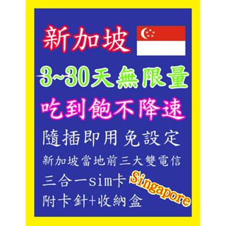 新加坡網絡卡 3~30天 3GB~吃到飽不降速 高速4G上網 隨插即用 新加坡 聖淘沙 牛車水 金沙酒店