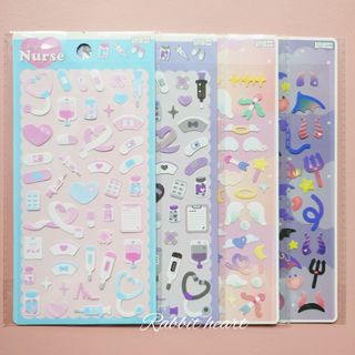 🐰兔子心 日本 大創 DAISO 咕卡 推し活 貼紙 角色扮演 護士 天使 惡魔 翅膀 OK蹦 邱比特 偶像小卡 拼貼