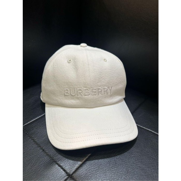 BURBERRY 刺繡字 格紋 帽子 義大利製  鴨舌帽