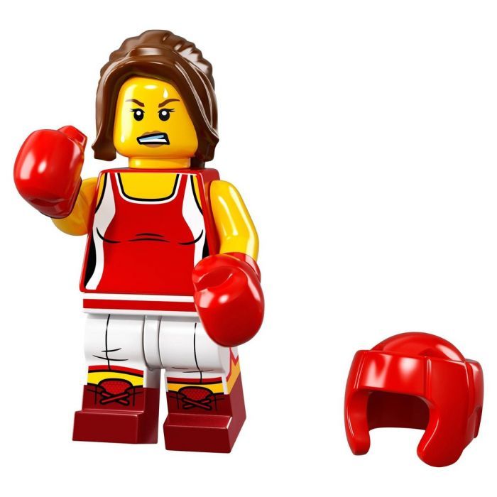 LEGO 樂高 71013 拳擊手 女拳王 紅色 16代 8號 人偶 運動選手