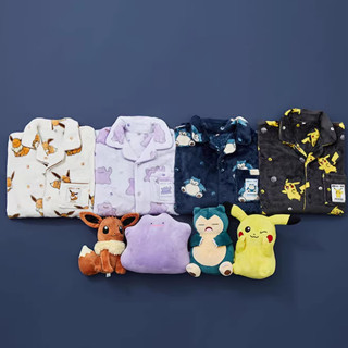 臺現免運 SPAO 23FW 寶可夢聯名睡衣 絨毛睡衣 神奇寶貝 韓國代購 居家服 正版聯名 百變怪 卡比獸 皮卡丘