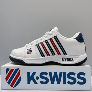 K-SWISS 男生 白色 皮革 舒適 經典款 運動 休閒鞋 01353163