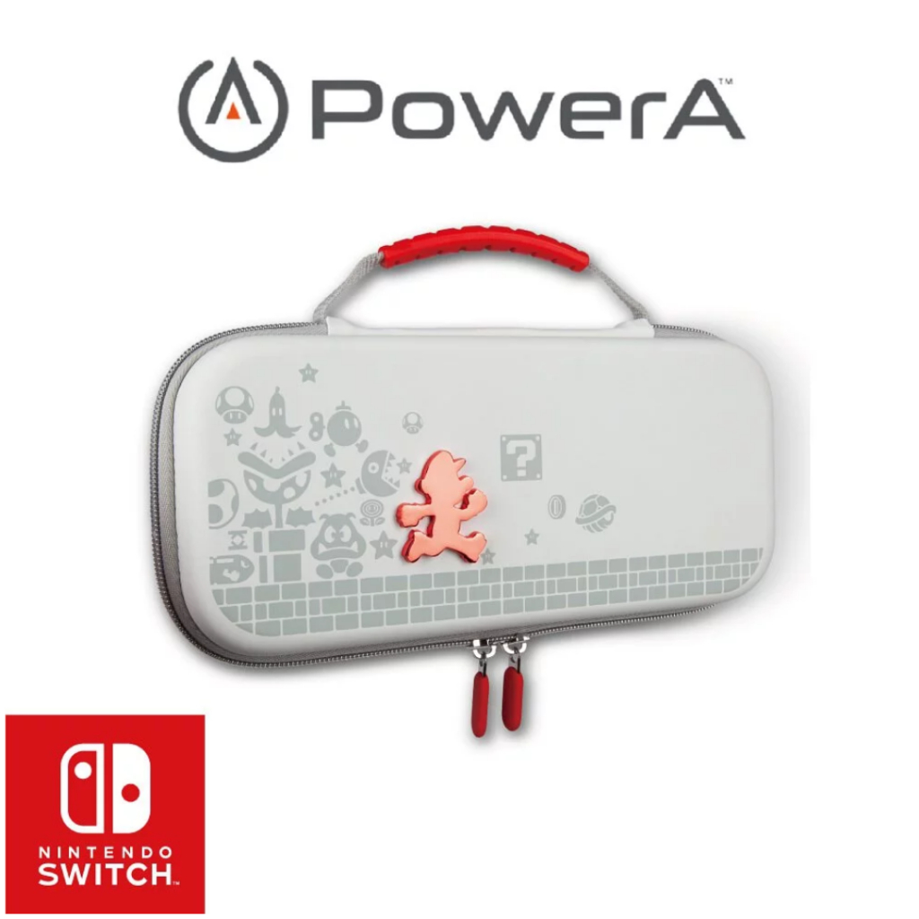 【AS電玩】PowerA  NS Switch 旅行硬質保護殼《火焰瑪利歐》收納包