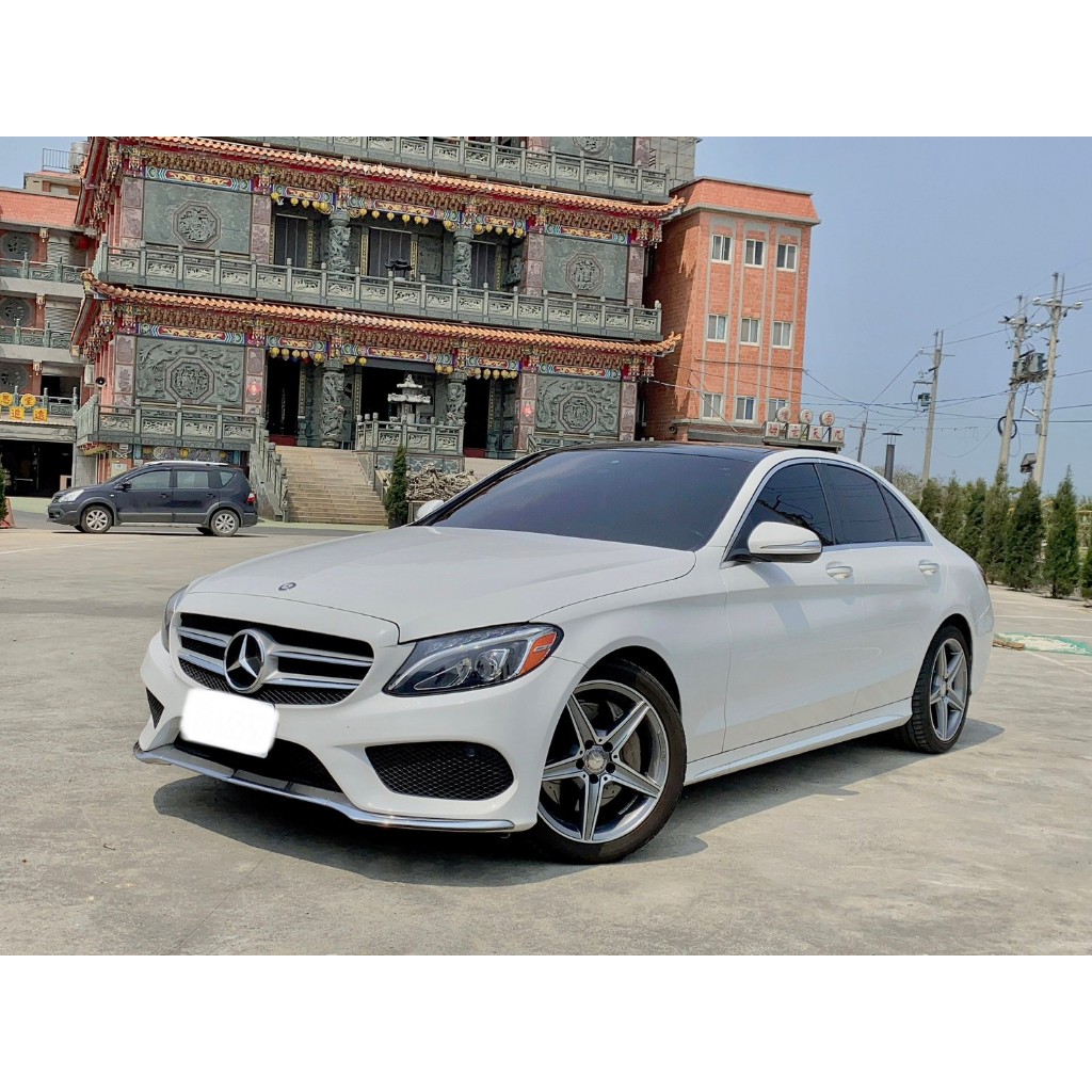 2015 Benz C300 2.0 AMG 白#強力過件9 #強力過件99%、#可全額貸、#超額貸、#車換車結清