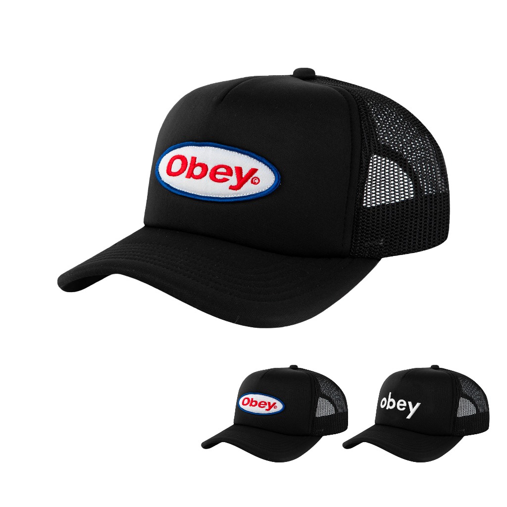 OBEY 卡車帽 LOWERCASE / CHISEL TRUCKER 黑 網帽 鴨舌帽【TCC】