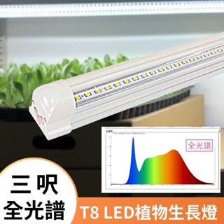 【君沛植物燈】LED植物燈 T8燈管植物燈 3呎25W 全光譜 植物生長燈 適合觀葉、鹿角蕨