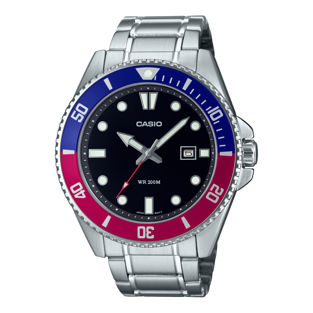 CASIO NEW 藍紅水鬼槍魚運動手錶  MDV-107D-1A3V