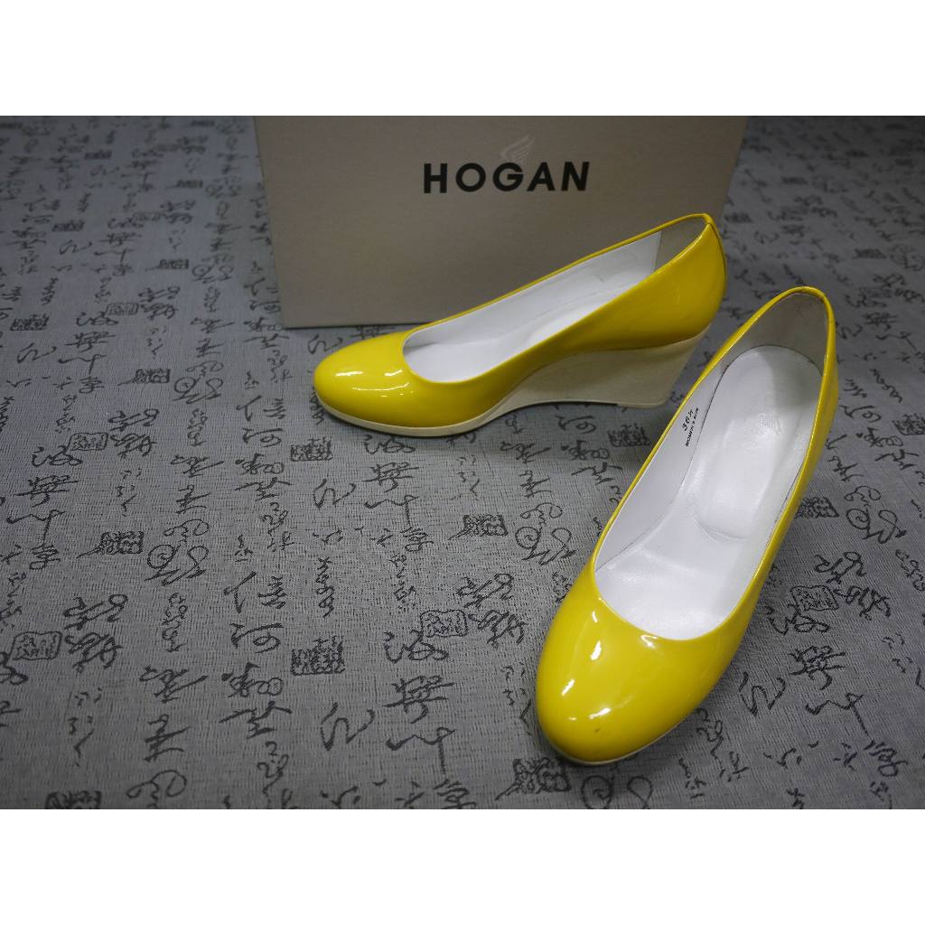 義大利製 HOGAN 漆皮楔型鞋 USA 6.5 EUR 37 JPN 23.5 CM