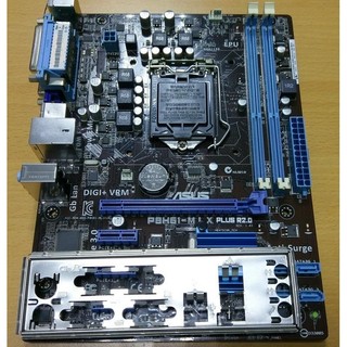 華碩 P8H61-M LX PLUS R2.0 全固態電容整合式1155主機板、二手拆機已熱機測試良品 、附檔板