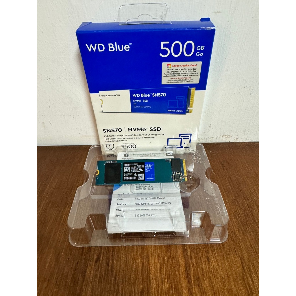 WD 藍標SN570 500GB SSD PCIe NVMe 固態硬碟 二手品 保固內
