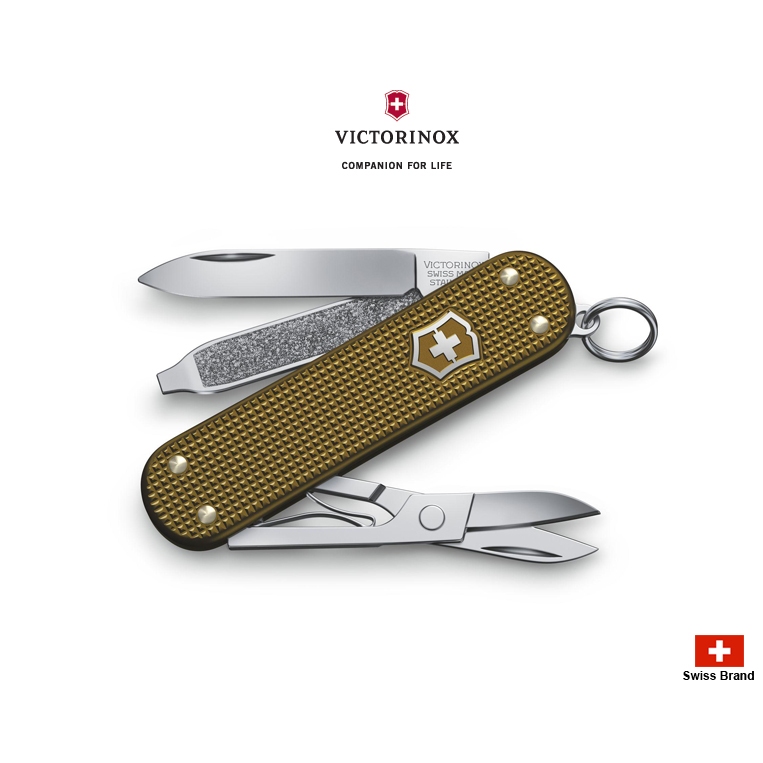 Victorinox瑞士維氏Alox鋁合金58mm大地棕2024限量版,5用瑞士刀,禮盒裝【0.6221.L24】