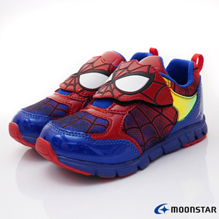 日本月星Moonstar機能童鞋 漫威授權運動鞋蜘蛛人款0182紅藍(中小童段)