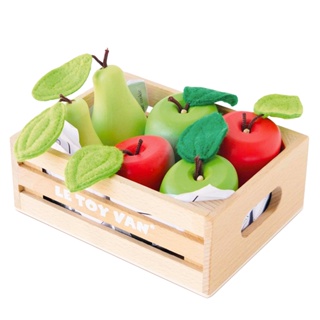 英國 Le Toy Van 角色扮演系列-蘋果西洋梨水果盒玩具組【hughugbaby抱抱寶貝】