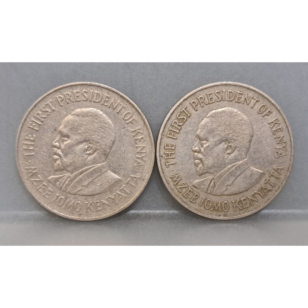 幣284 肯亞1973.78年1先令硬幣 共2枚