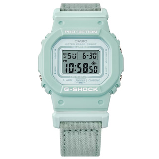 CASIO 卡西歐 G-SHOCK 纖薄精巧 湖水綠 經典方型布質錶 GMD-S5600CT-3