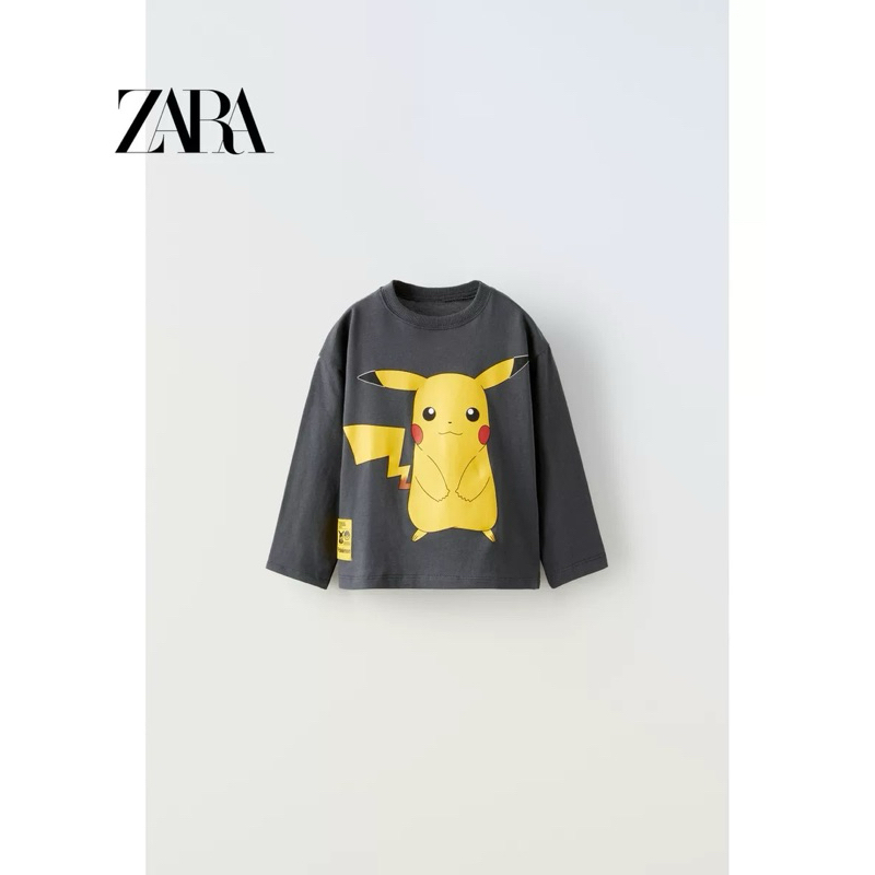 ZARA 長袖 上衣 T恤 116cm 5-6T 寶可夢 神奇寶貝 皮卡丘 全新吊牌未剪 童裝