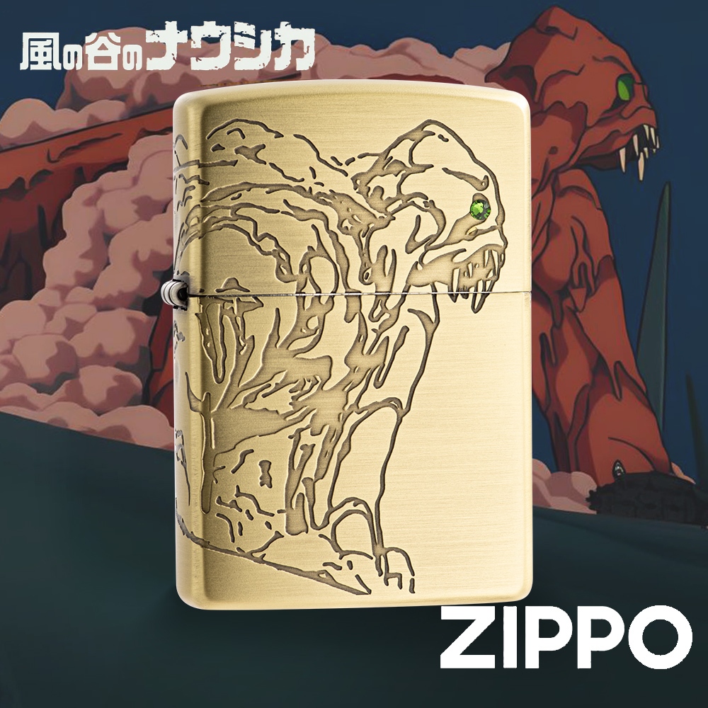 ZIPPO 吉卜力-風之谷：巨神兵防風打火機 ZA-6-S10 銅質橫條髮絲紋 物理雕刻 動漫 終身保固