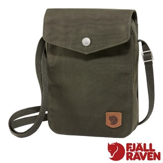 【Fjallraven 小狐狸】旅行側背包 Greenland Pocket/手機袋 證件護照包 深森綠 23156
