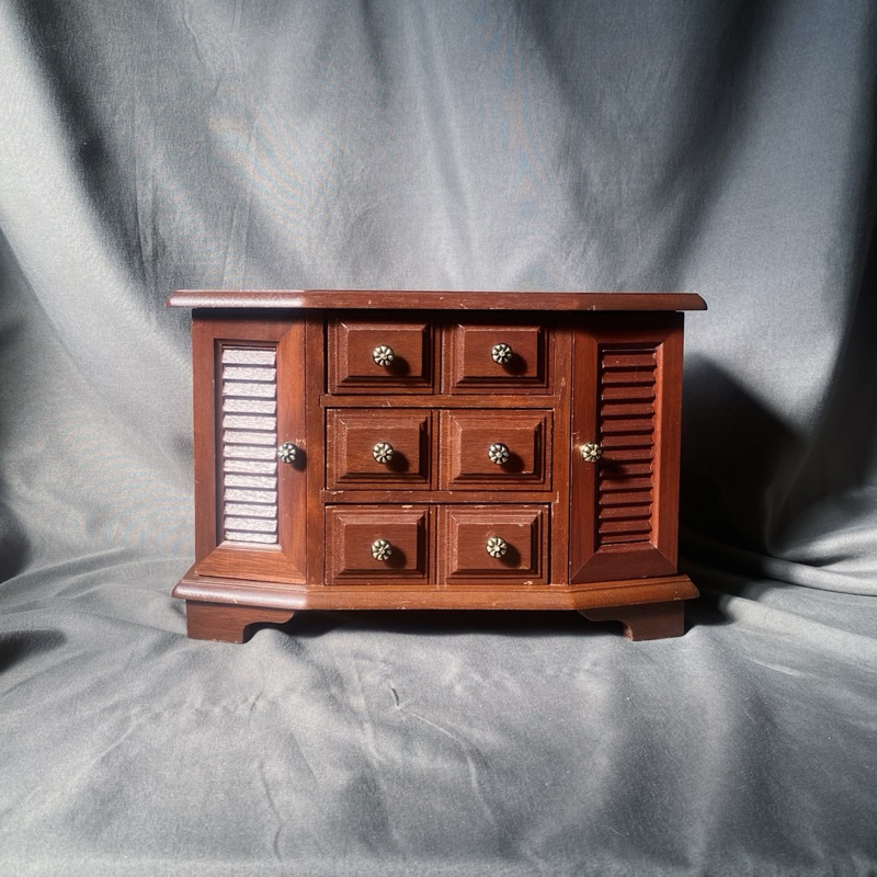 {{ 老叢 }}💍 早期巧克力磚木製飾品收納小櫃