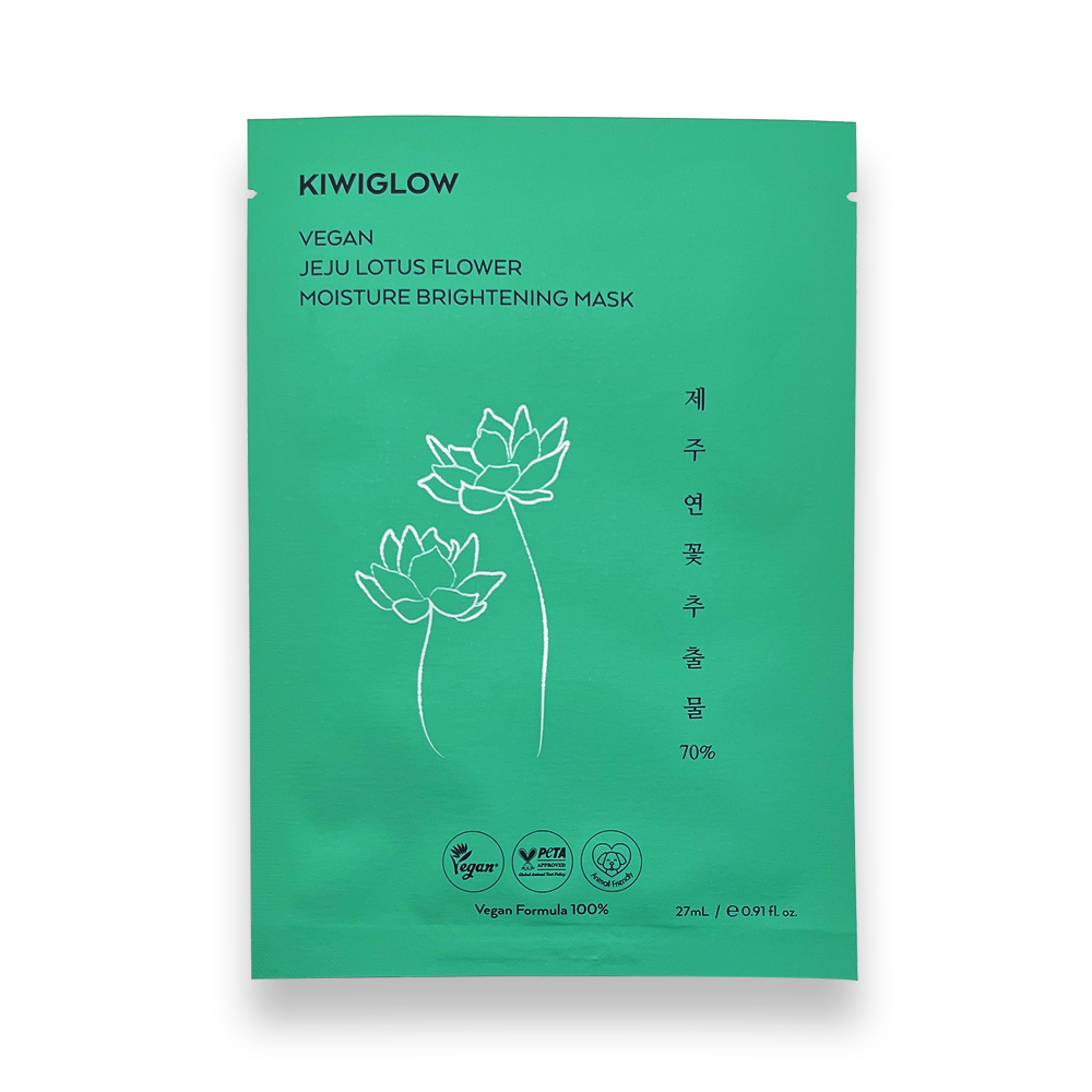 【Kiwiglow】濟州島蓮花保濕提亮面膜 面膜 保濕 提亮 純素 琦薇格洛 韓國