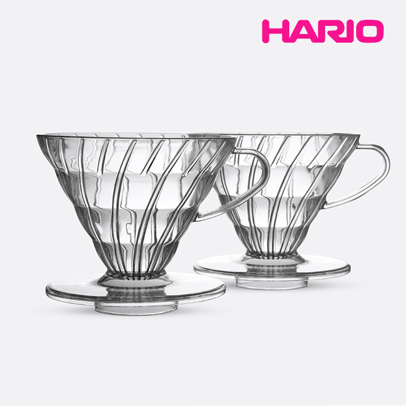 【HARIO-V60濾杯】 無痛練手沖-V60 螺旋01、02濾杯 日本製 透明樹脂濾杯 (VD-01T、VD-02T)