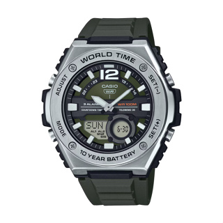 【CASIO 卡西歐】金屬包覆設計運動電子腕錶-深綠色/MWQ-100-3AV/台灣總代理公司貨享一年保固