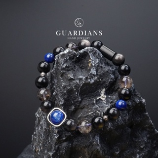 【Guardians】《BlueSpirit》藍晶石 銀曜石 茶阿賽 茶水晶 阿賽斯特萊 思考 學習 時尚手鍊 台灣品