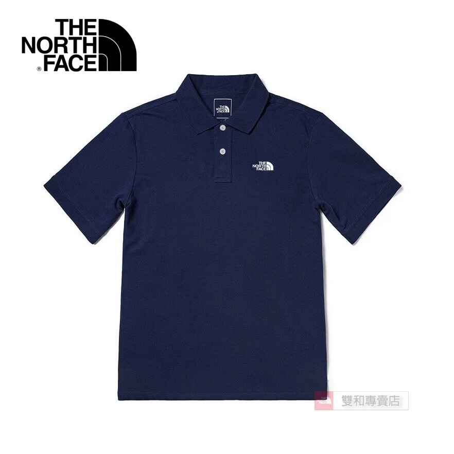 -滿3000免運-[雙和專賣店] THE NORTH FACE 男 短袖POLO衫/87UX/Summit藍