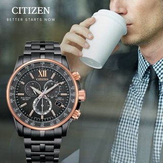 CITIZEN 星辰 GENTS系列 亞洲限定 光動能電波計時手錶-42.6mm/ CB5884-88H