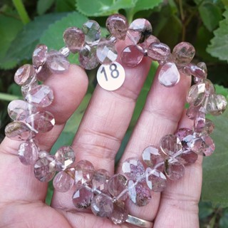 🔯 InC水晶 🌸保證真品🌸【18.天然 秀氣 高階 透光 水滴 切面 糖果 碧璽 手鍊】手珠 高檔 清透
