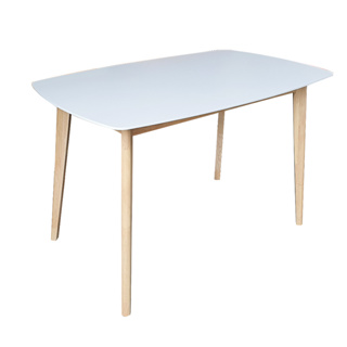 北歐風 極簡風 莉莉安餐桌 木頭腳搭配白色桌面 TBB004