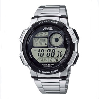 【CASIO 卡西歐】地圖時區電子錶AE-1000WD-1A 45mm 現代鐘錶