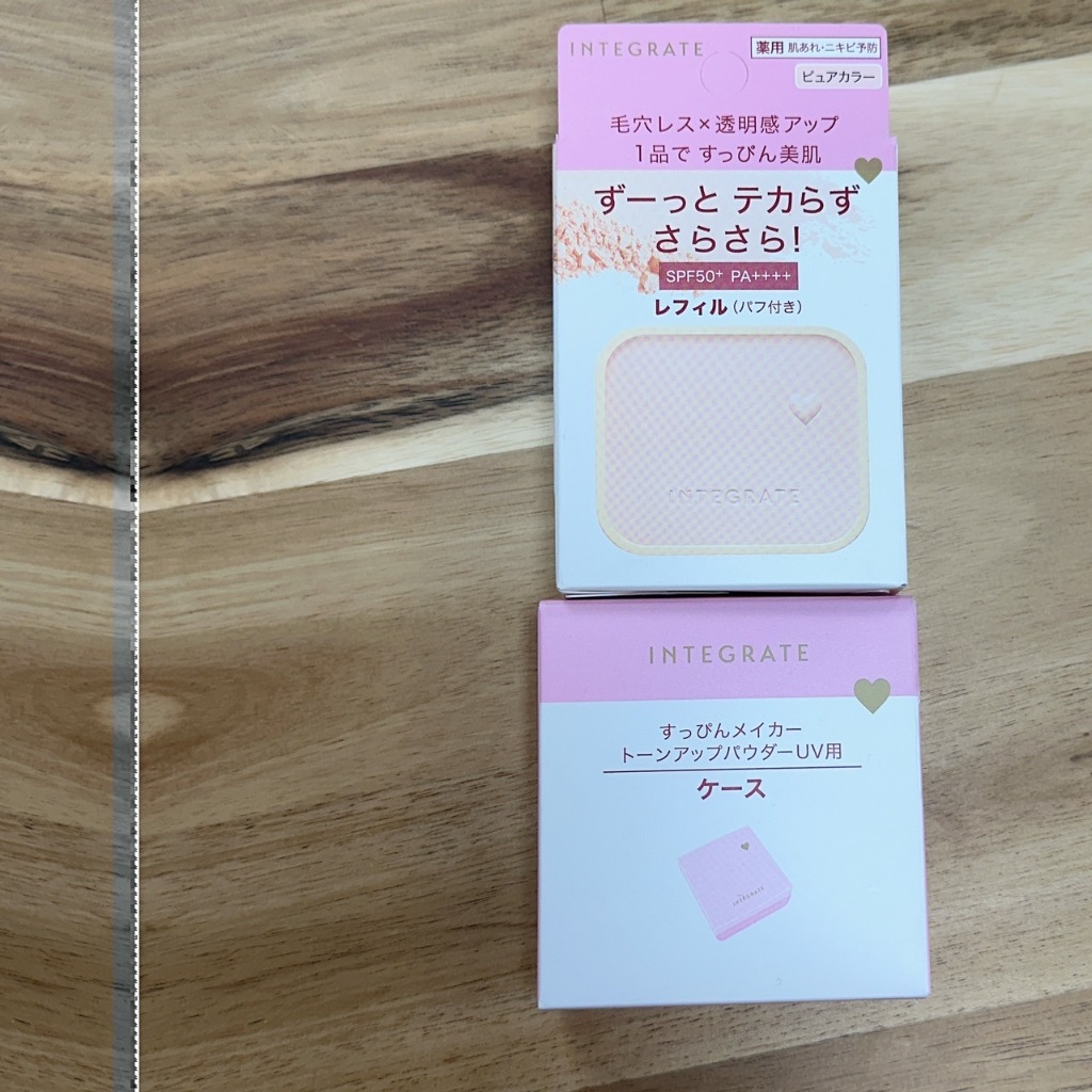 INTEGRATE 光透素裸蜜粉餅EX(粉蕊)＋初戀蜜粉盒 全新