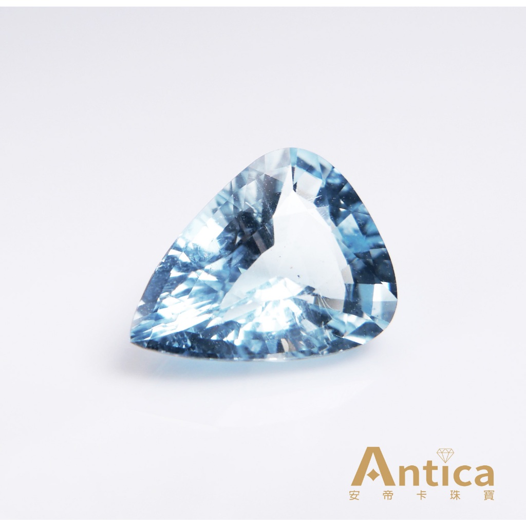 [ANTICA] 海藍寶 2.84克拉 藍色 水滴 馬達加斯加 天然寶石 Aquamarine（經理推薦）安帝卡珠寶