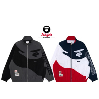 AAPE Moonface embroidered track jacket ape拼色 猿人 防風外套 夾克 正品代購